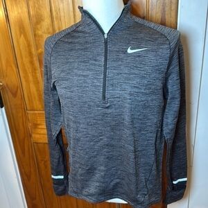 Nike Element Gray Lightweight Performance Jacket with Mock Neck